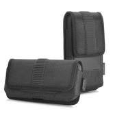 LUXMO Large Horizontal Universal Nylon Pouch w/ Credit Card Slot - Black